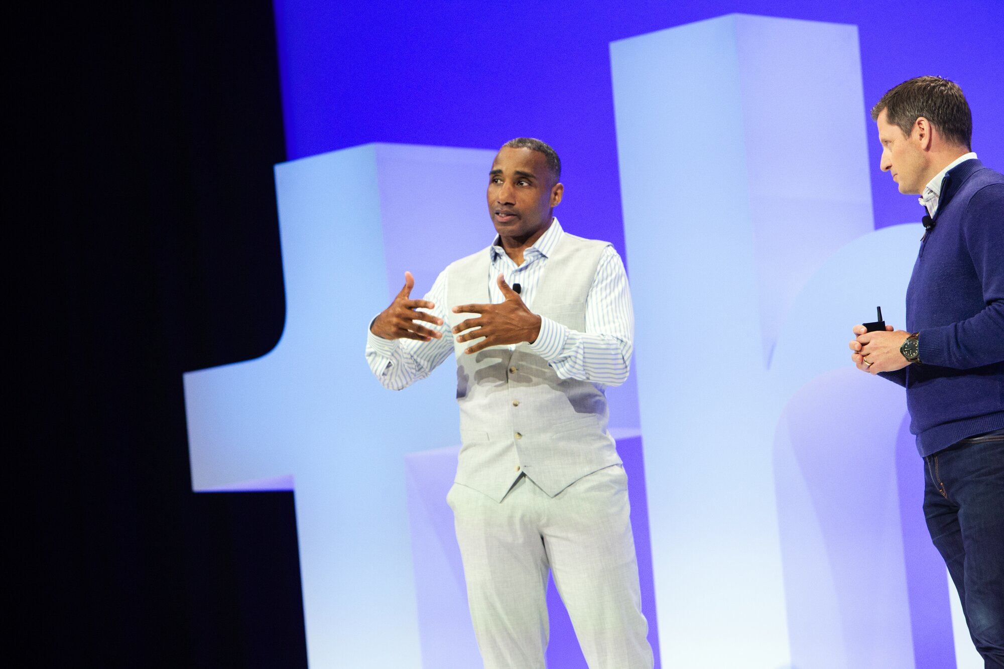 Kenyon Rasheed on stage at IBM THINK